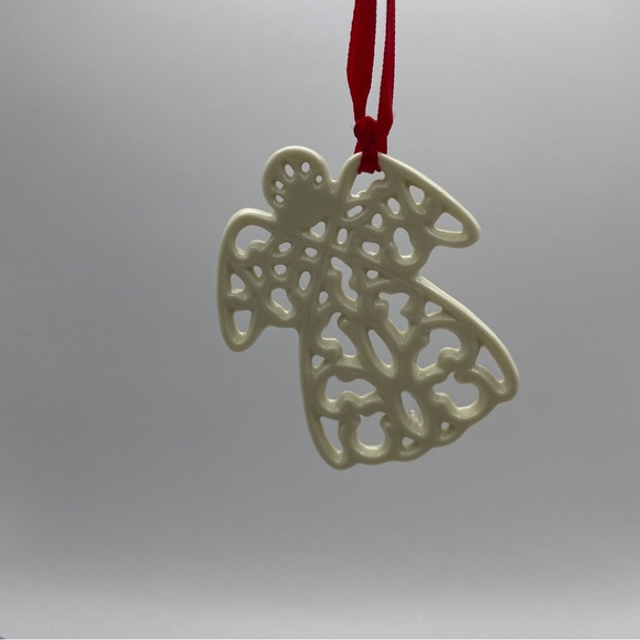 Lenox Holiday Lenox Pierced Angel Charm 7 Christmas Ornament Lacey Look Hanging Tree Decor